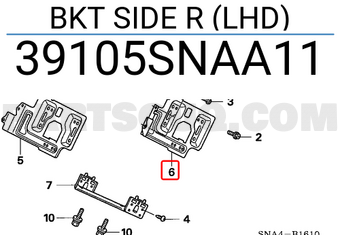 Honda 39105SNAA11 BKT SIDE R (LHD)