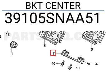 Honda 39105SNAA51 BKT CENTER