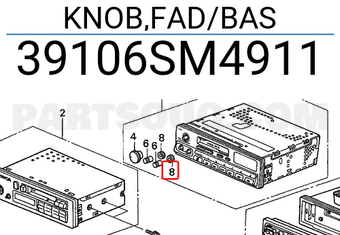 Honda 39106SM4911 KNOB,FAD/BAS