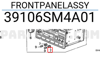 Honda 39106SM4A01 FRONTPANELASSY