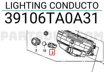 Honda 39106TA0A31 LIGHTING CONDUCTO
