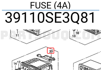 Honda 39110SE3Q81 FUSE (4A)