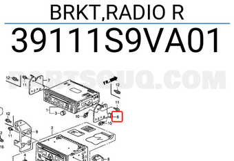 Honda 39111S9VA01 BRKT,RADIO R