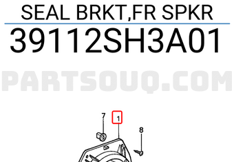 Honda 39112SH3A01 SEAL BRKT,FR SPKR