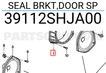 Honda 39112SHJA00 SEAL BRKT,DOOR SP