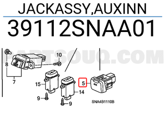 Honda 39112SNAA01 JACKASSY,AUXINN