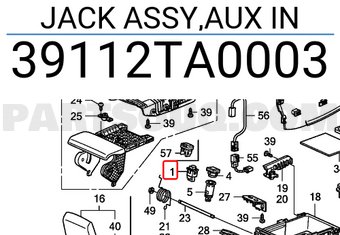 Honda 39112TA0003 JACK ASSY,AUX IN