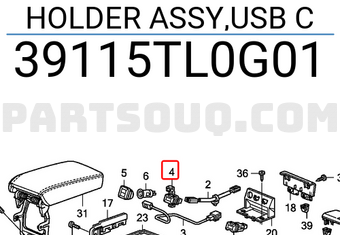 Honda 39115TL0G01 HOLDER ASSY,USB C