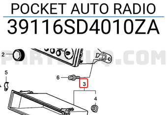 Honda 39116SD4010ZA POCKET AUTO RADIO