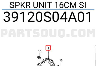 Honda 39120S04A01 SPKR UNIT 16CM SI