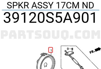 Honda 39120S5A901 SPKR ASSY 17CM ND