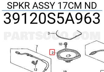Honda 39120S5A963 SPKR ASSY 17CM ND
