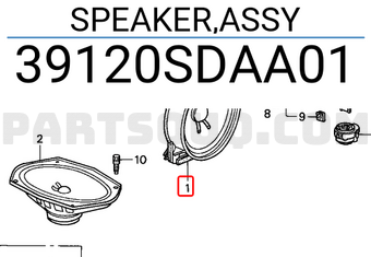 Honda 39120SDAA01 SPEAKER,ASSY