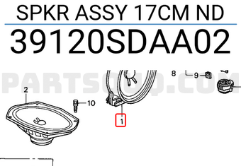 Honda 39120SDAA02 SPKR ASSY 17CM ND