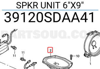 Honda 39120SDAA41 SPKR UNIT 6"X9