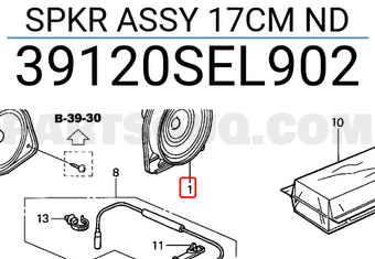 Honda 39120SEL902 SPKR ASSY 17CM ND
