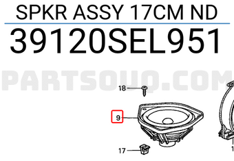 Honda 39120SEL951 SPKR ASSY 17CM ND