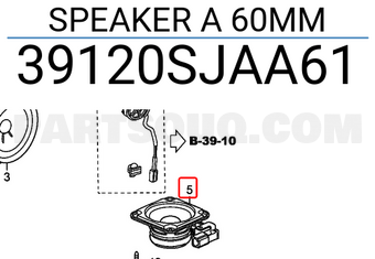Honda 39120SJAA61 SPEAKER A 60MM
