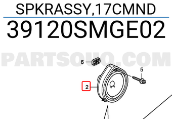 Honda 39120SMGE02 SPKRASSY,17CMND