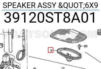 Honda 39120ST8A01 SPEAKER ASSY "6X9