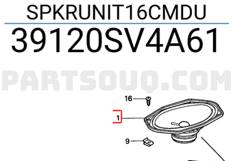 Honda 39120SV4A61 SPKRUNIT16CMDU
