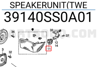 Honda 39140SS0A01 SPEAKERUNIT(TWE