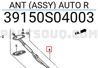 Honda 39150S04003 ANT (ASSY) AUTO R
