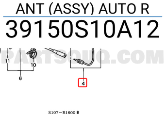 Honda 39150S10A12 ANT (ASSY) AUTO R