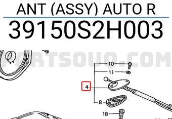 Honda 39150S2H003 ANT (ASSY) AUTO R