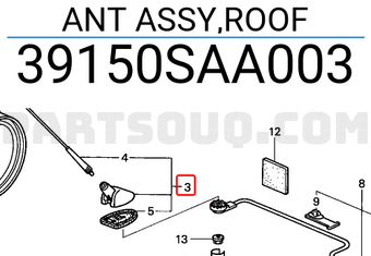 Honda 39150SAA003 ANT ASSY,ROOF
