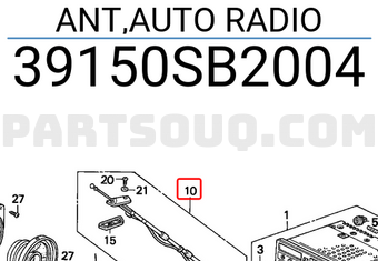 Honda 39150SB2004 ANT,AUTO RADIO