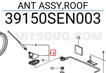 Honda 39150SEN003 ANT ASSY,ROOF