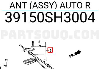 Honda 39150SH3004 ANT (ASSY) AUTO R