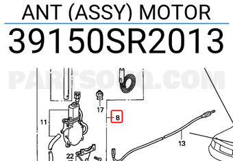 Honda 39150SR2013 ANT (ASSY) MOTOR