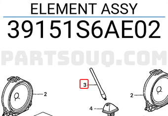 Honda 39151S6AE02 ELEMENT ASSY
