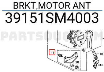 Honda 39151SM4003 BRKT,MOTOR ANT