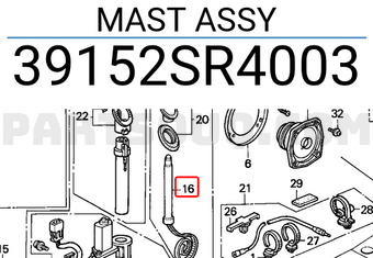 Honda 39152SR4003 MAST ASSY