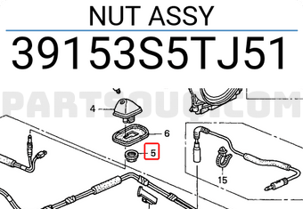 Honda 39153S5TJ51 NUT ASSY