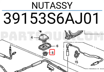 Honda 39153S6AJ01 NUTASSY