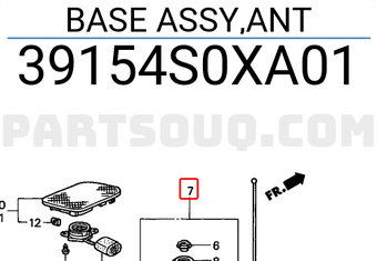 Honda 39154S0XA01 BASE ASSY,ANT