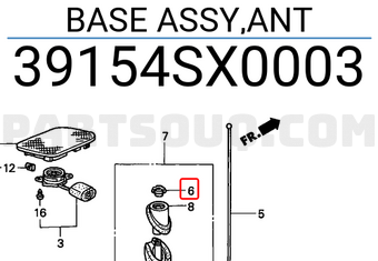 Honda 39154SX0003 BASE ASSY,ANT