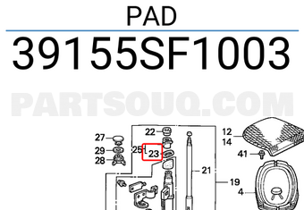 Honda 39155SF1003 PAD