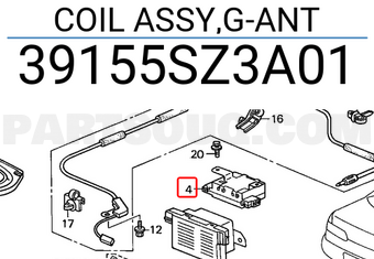 Honda 39155SZ3A01 COIL ASSY,G-ANT