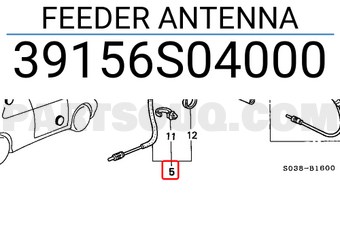 Honda 39156S04000 FEEDER ANTENNA