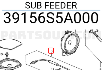 Honda 39156S5A000 SUB FEEDER