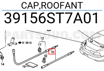 Honda 39156ST7A01 CAP,ROOFANT