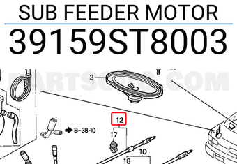 Honda 39159ST8003 SUB FEEDER MOTOR