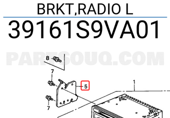 Honda 39161S9VA01 BRKT,RADIO L