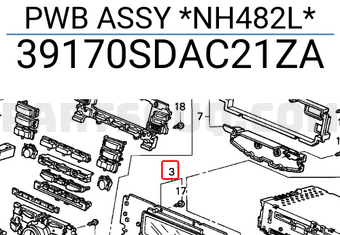 Honda 39170SDAC21ZA PWB ASSY *NH482L*
