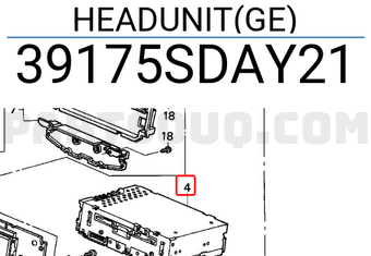 Honda 39175SDAY21 HEADUNIT(GE)